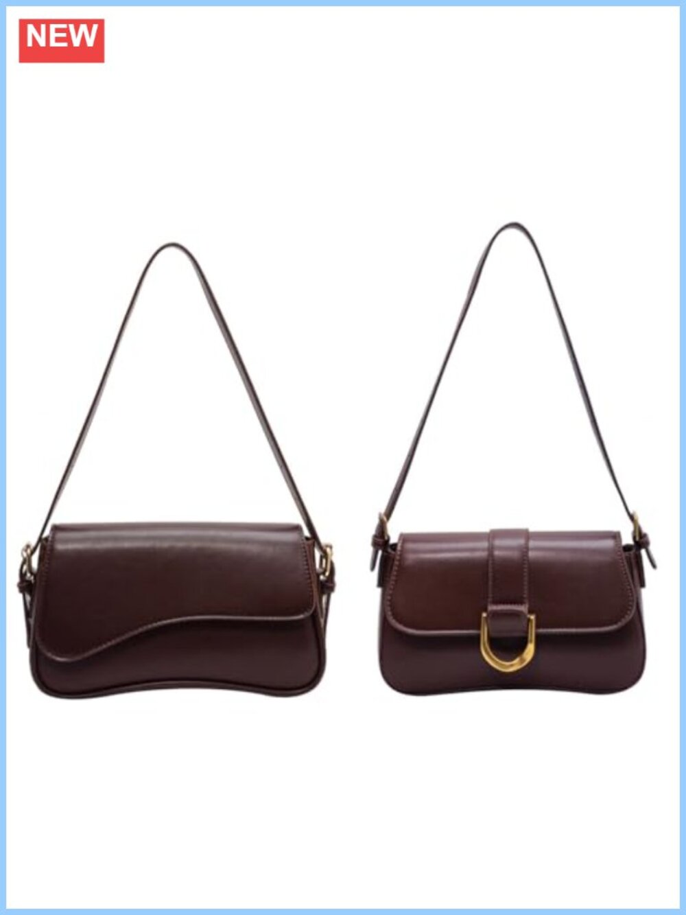 Vegan Leather Shoulder Bag Crossbody Purse Hobo Clutch